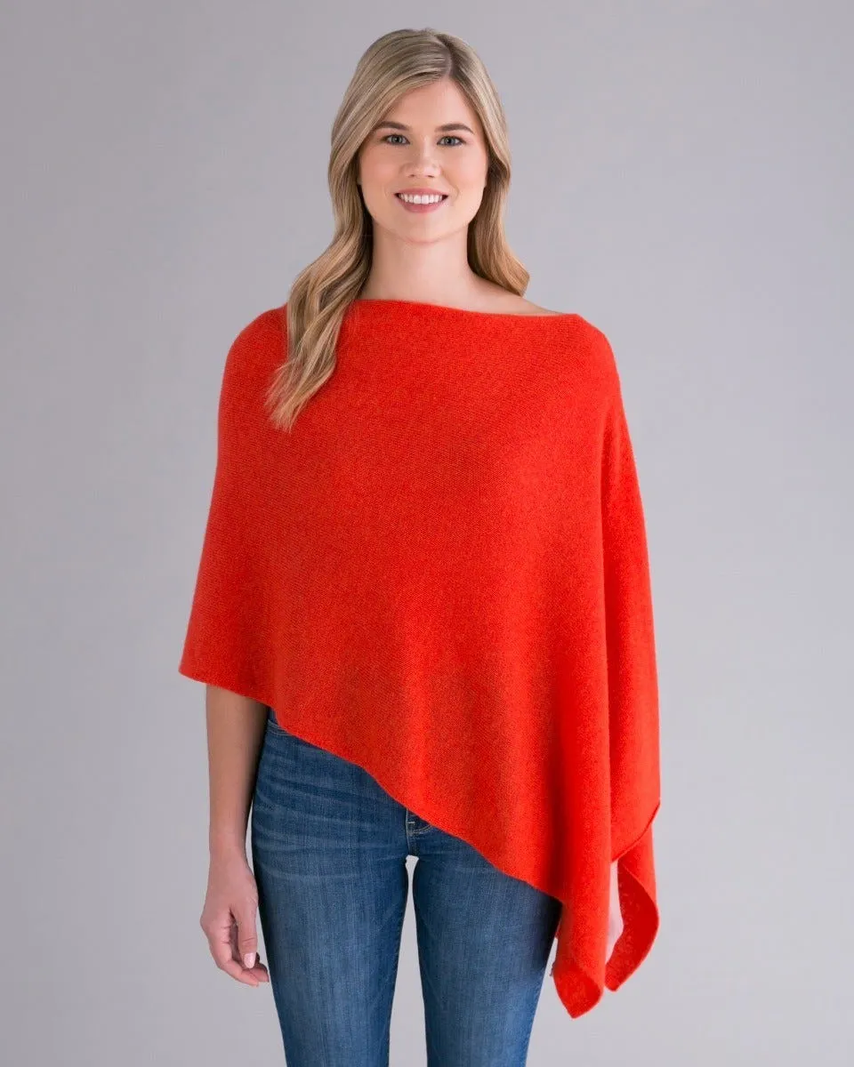 100% Cashmere Dress Topper Poncho