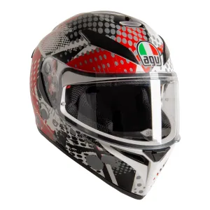 AGV K3 SV-S Pop Full Face Helmet - Black / Red / Grey