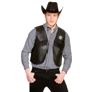 Black Cowboy Waistcoat