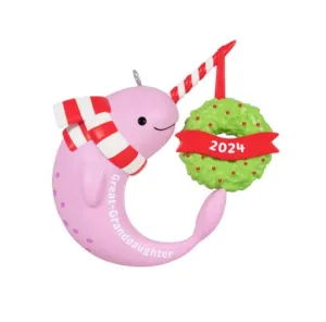 Great-Granddaughter Narwhal 2024 Ornament