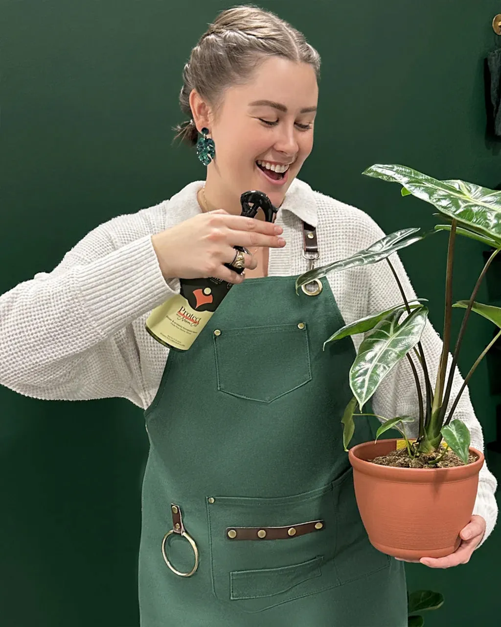 Green Gardening Apron