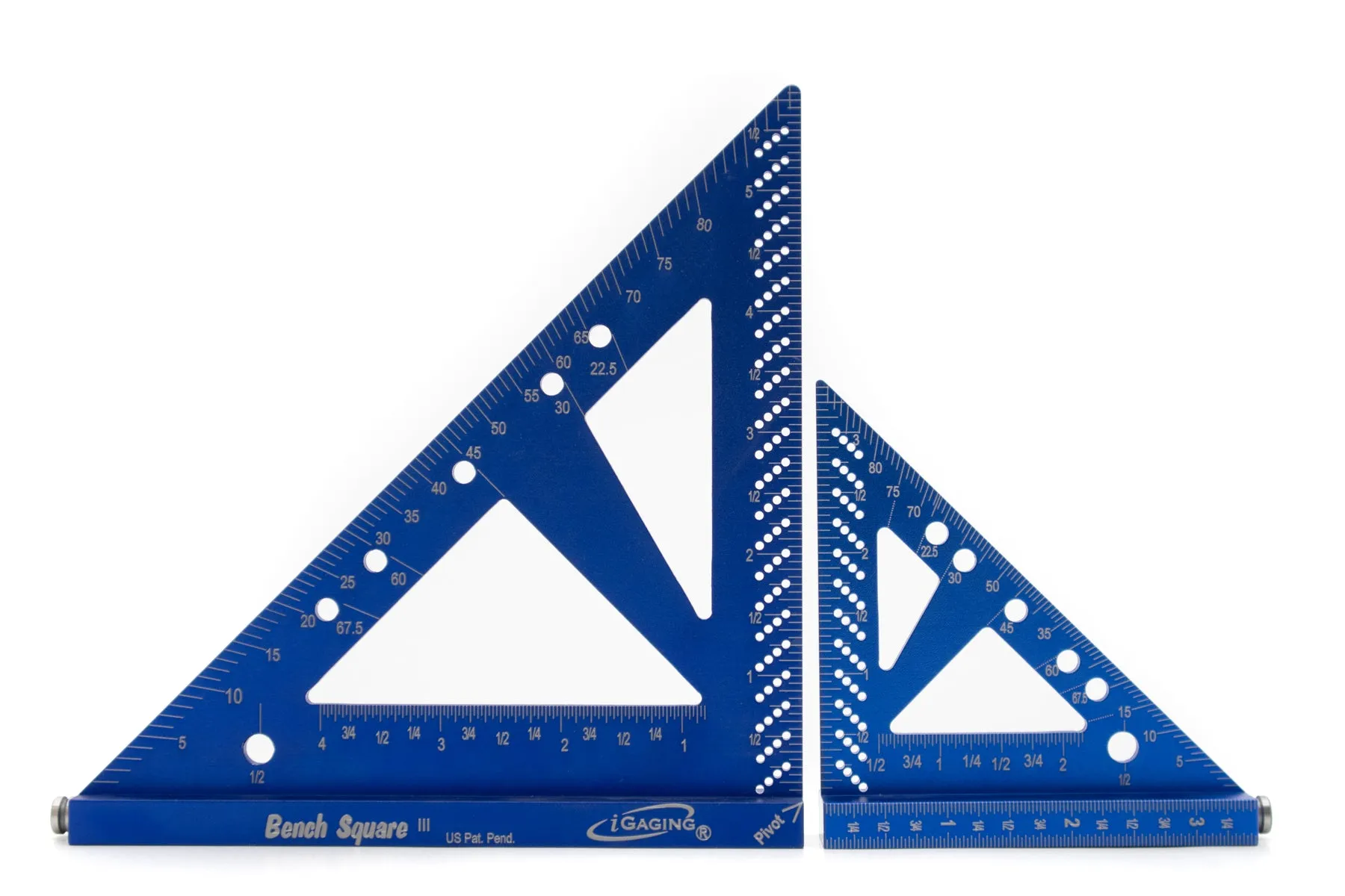 iGaging 3" and 6" 2 Piece Bench Square Set Anodized Aluminum