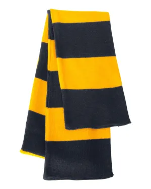 NC A& T Striped Navy/Gold Scarf