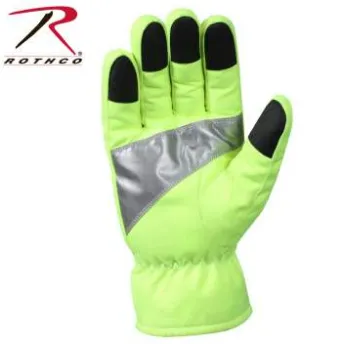 Rothco Safety Green Gloves With Reflective Tape