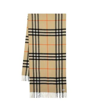 Soft Cashmere Check Scarf